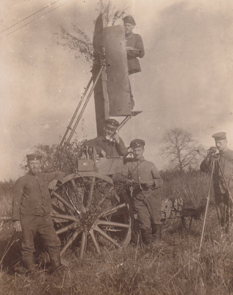 Orginal Photograph of a German Field Artillery Observer Team